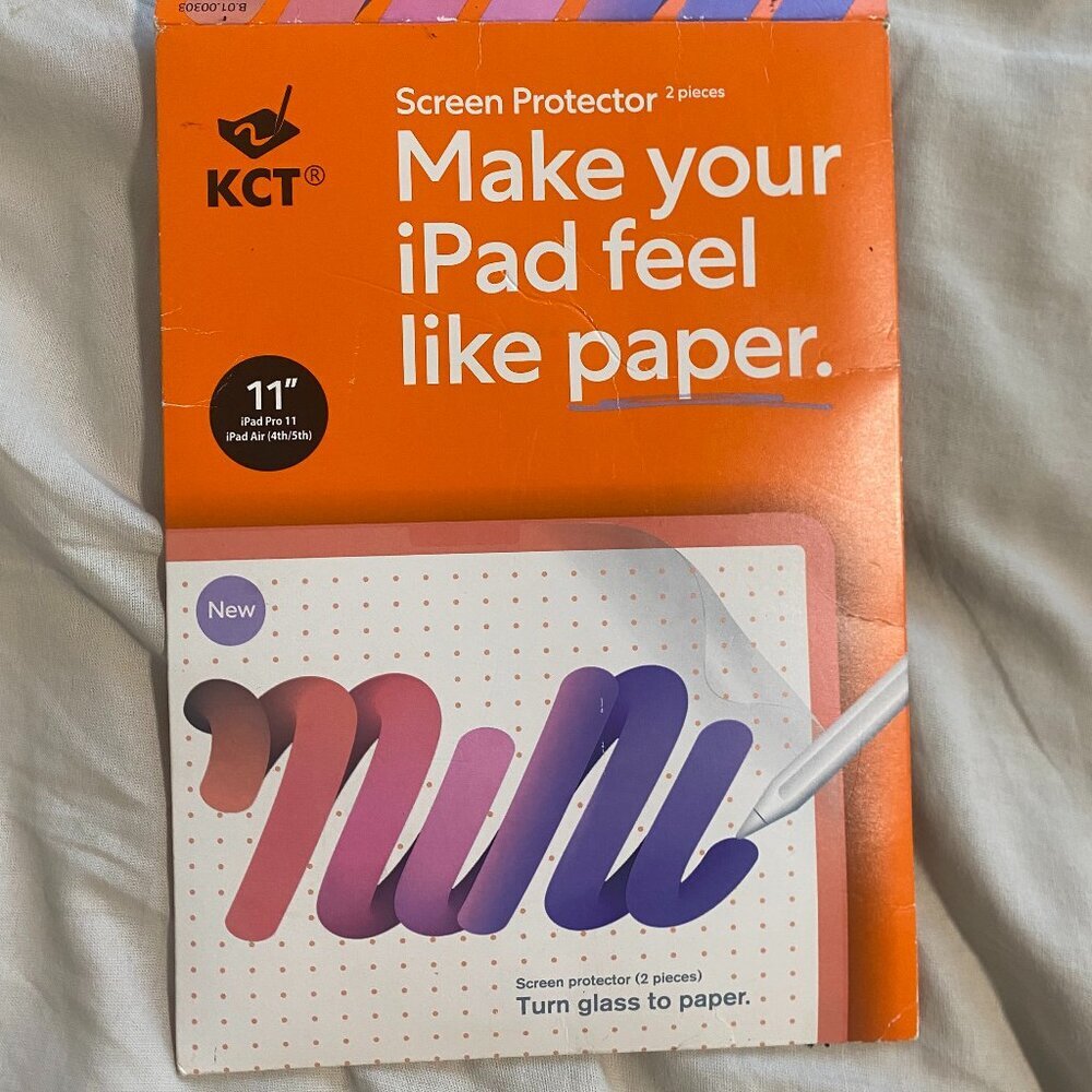 KCT [2 PACK] Paper Screen Protector Compatible with iPad Pro 11" & iPad Air 5,4‎